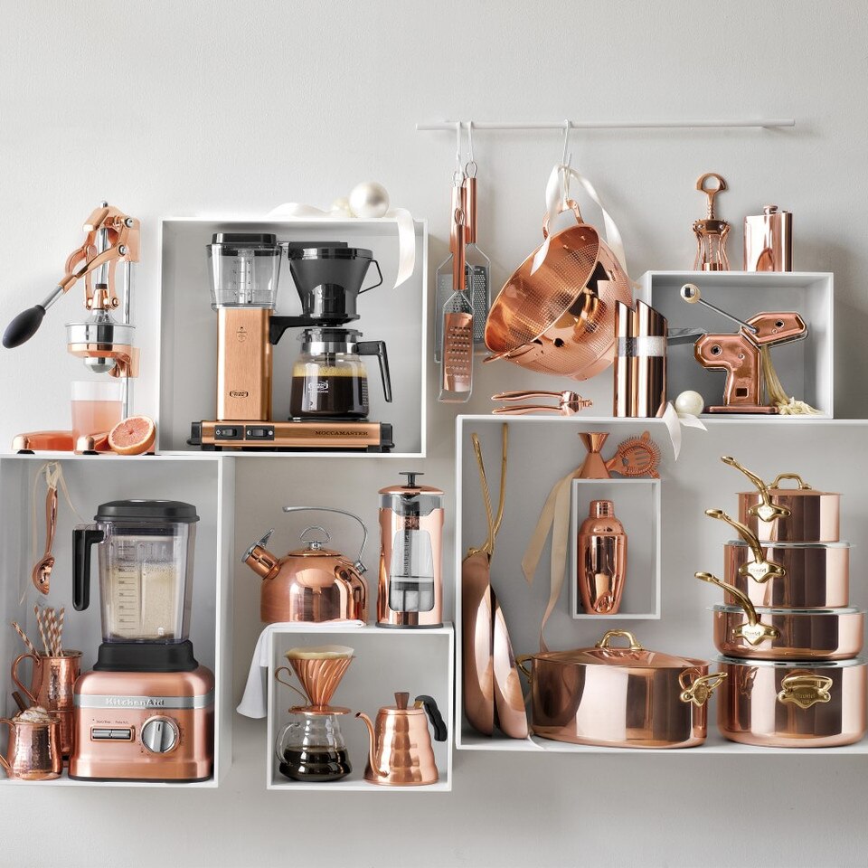 Williams Sonoma Mauviel M'150 B Copper 12-Piece Cookware Set